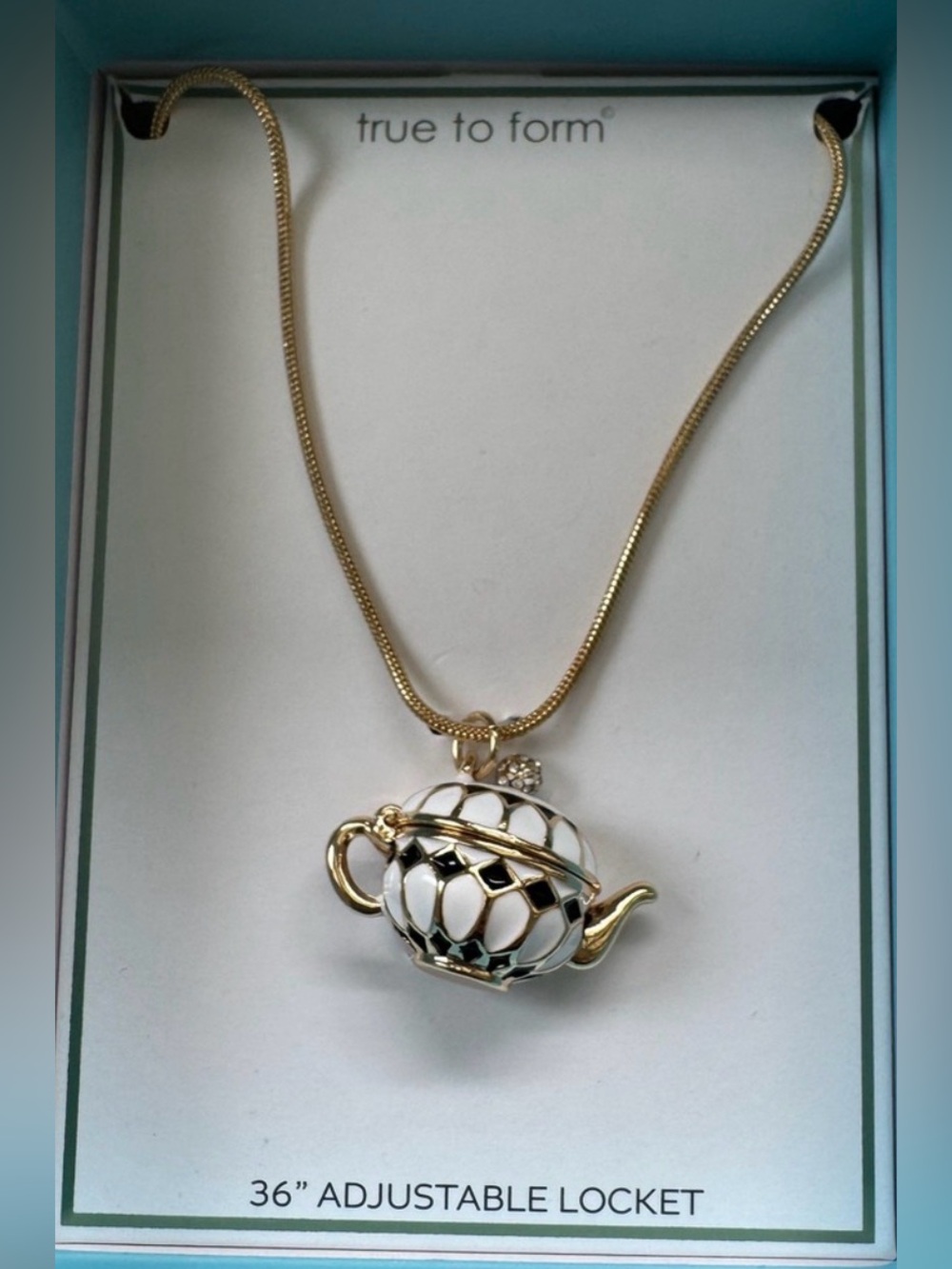 True To Form Teapot Locket Necklace Adjustable